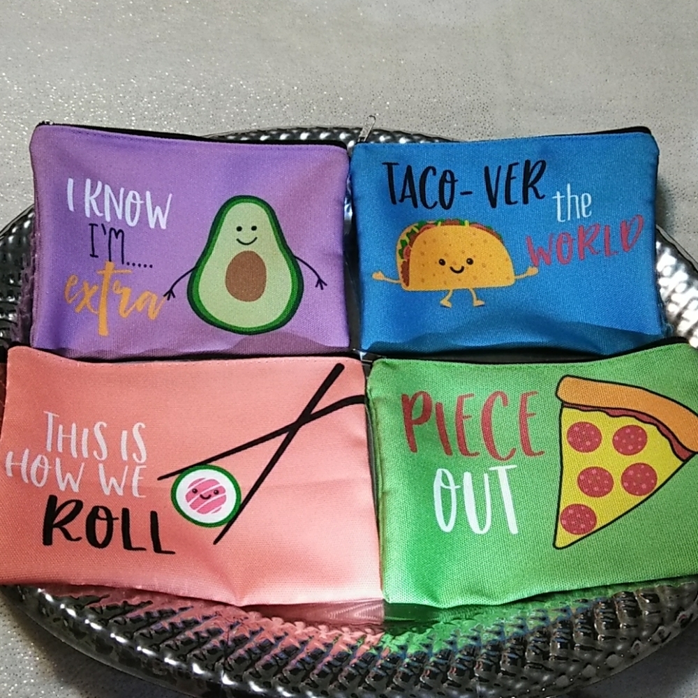 👝BOGO NEW CUTE SAYINGS CLOTH COSMETIC BAGS